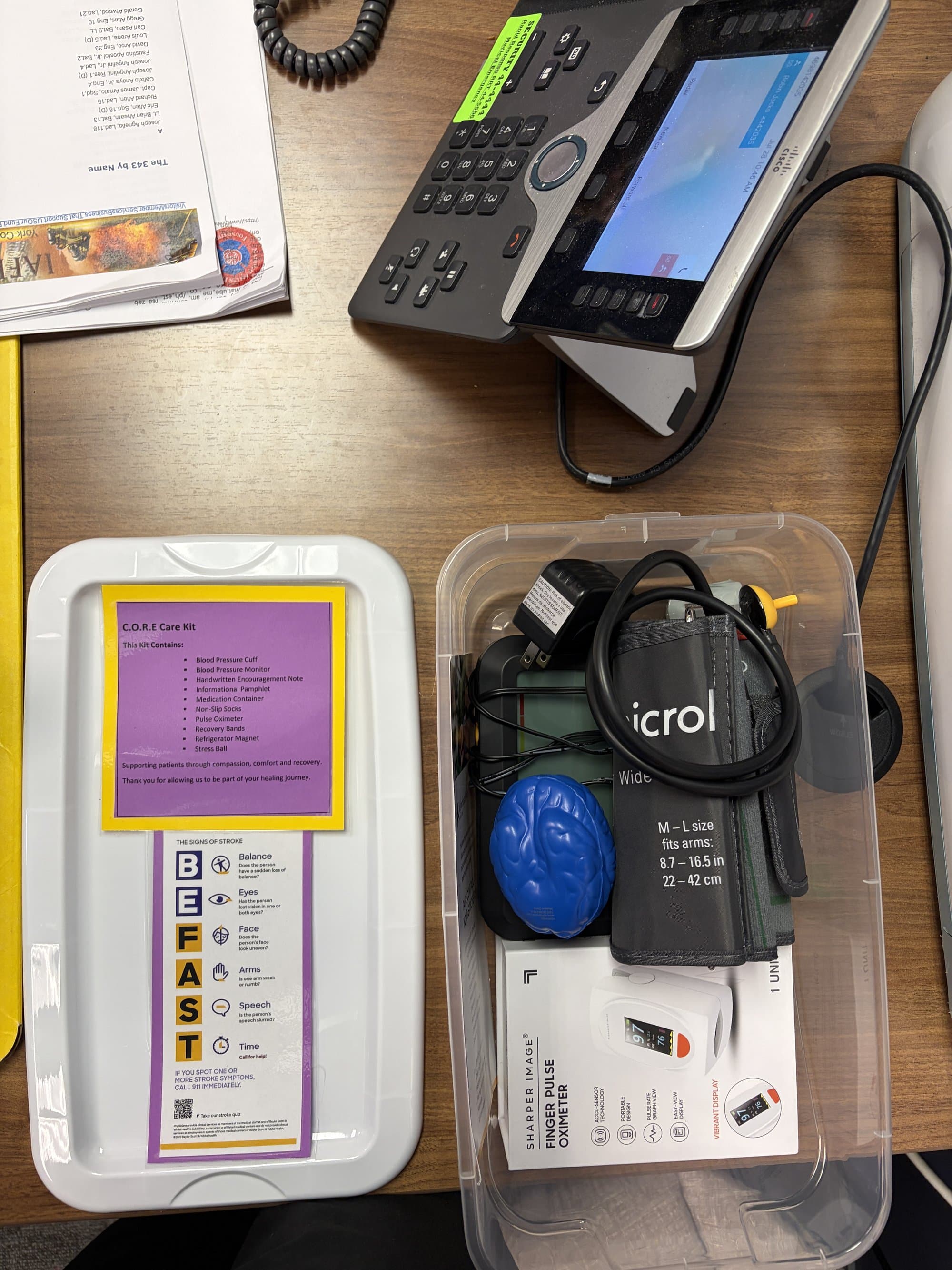 A packed CORE recovery kit ready for delivery